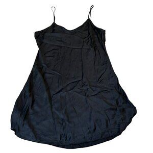 Athene Womens XL 100% Silk Black Slip Dress